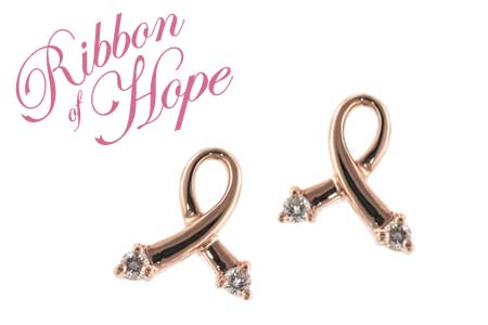 G045-99321: PINK GOLD EARRINGS .07 TW