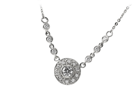 G051-43821: NECKLACE .17 BR .33 TW